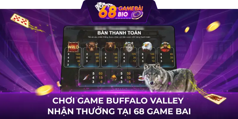 Chơi game Buffalo Valley nhận thưởng tại 68 game bai